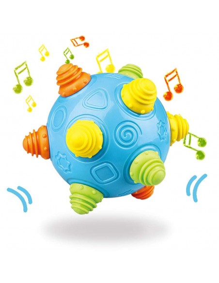 BOLA SENSORIAL CON SONIDO PARA BEBE