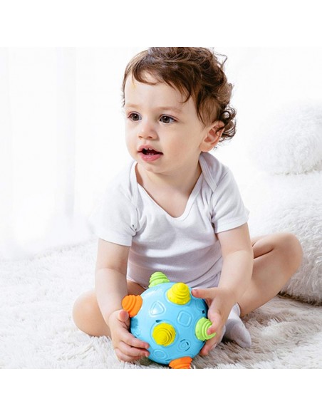BOLA SENSORIAL CON SONIDO PARA BEBE
