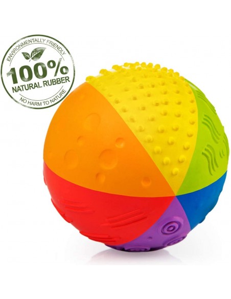 BOLA DE 4 PULGADAS SENSORIAL CON TEXTURAS DIFERENTES