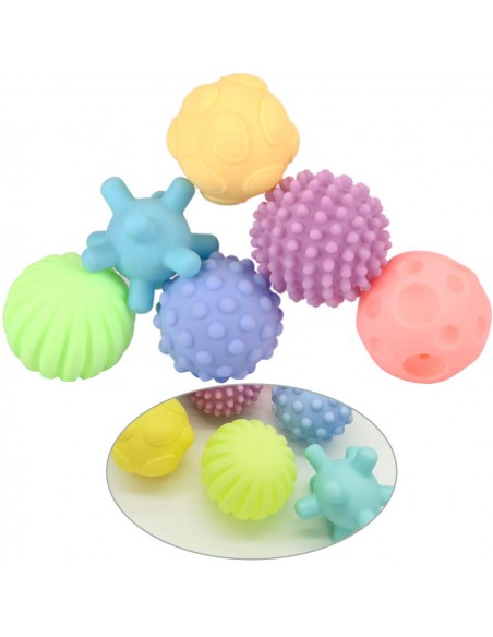 PELOTAS SENSORIALES PARA BEBES CON TEXTURAS Y FORMAS