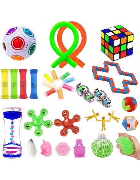 KIT DE 32 JUGUETES SENSORIALES