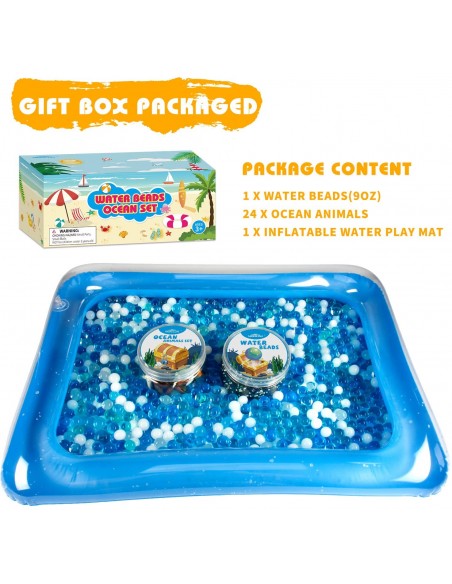 JUEGO DE PISCINA CON ANIMALES DEL OCEANO Y BURBUJAS DE AGUA