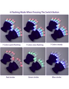 GUANTES CON DEDOS LED...