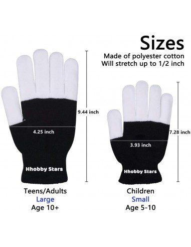 GUANTES CON DEDOS LED SENSORIALES