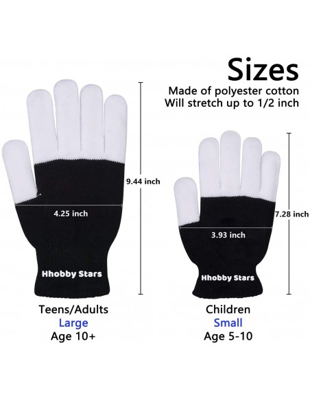 GUANTES CON DEDOS LED SENSORIALES