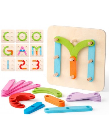 JUEGO DE BLOQUES DE MADERA DE LETRAS...