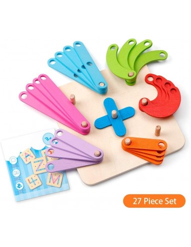 JUEGO DE BLOQUES DE MADERA DE LETRAS...