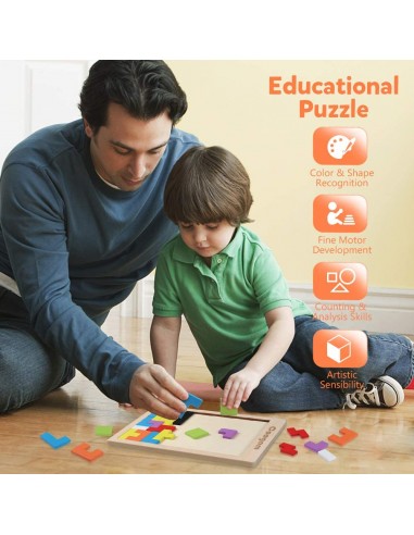 JUEGO DE ROMPECABEZAS DE MADERA ARMABLE