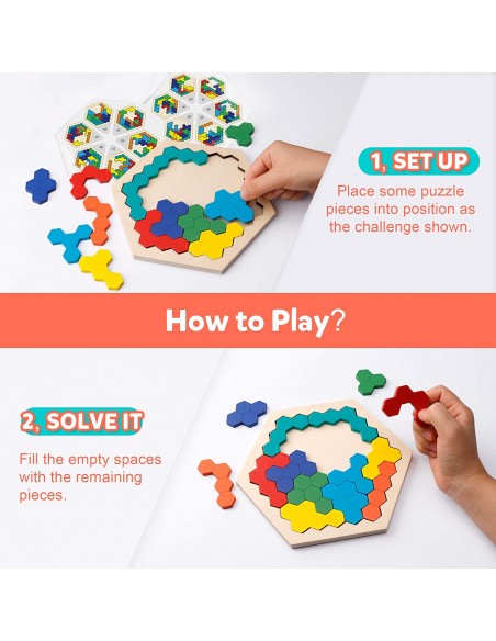 JUEGO DE MADERA HEXAGONAL