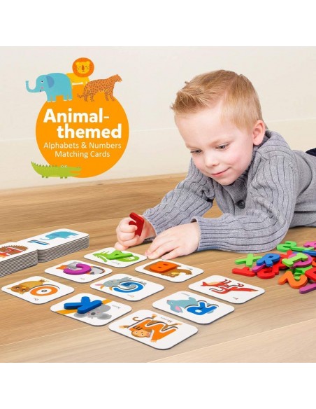 JUEGO DE TARJETAS FLASH CON ANIMALES Y LETRAS