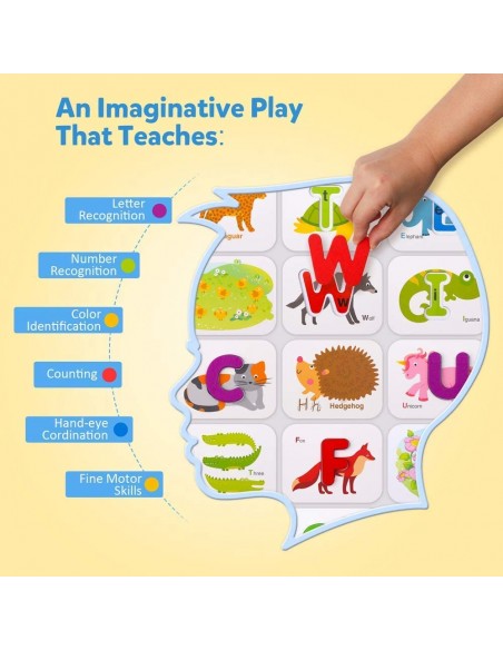 JUEGO DE TARJETAS FLASH CON ANIMALES Y LETRAS