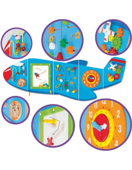 PANEL DE ACTIVIDADES EN FORMA DE AVION