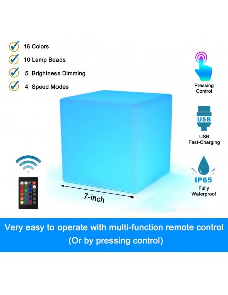 CUBO CON LUZ LED