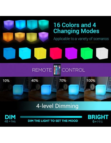 CUBO CON LUZ LED