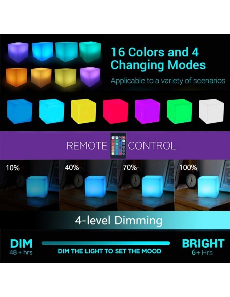 CUBO CON LUZ LED
