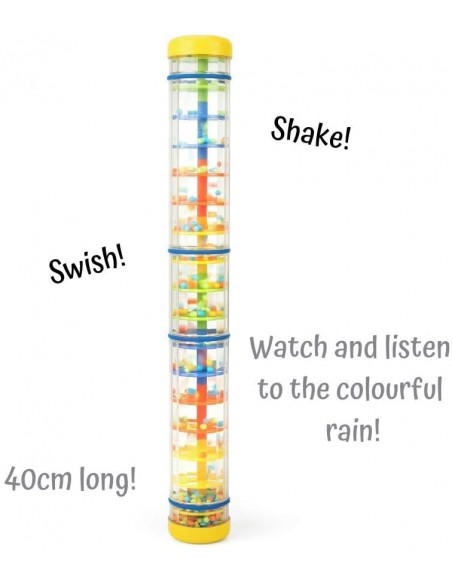 JUGUETE QUE CREA SONIDO DE LLUVIA CON COLORES