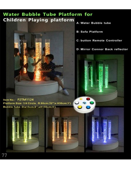 TUBO DE BURBUJAS CON BASE SENSORIAL