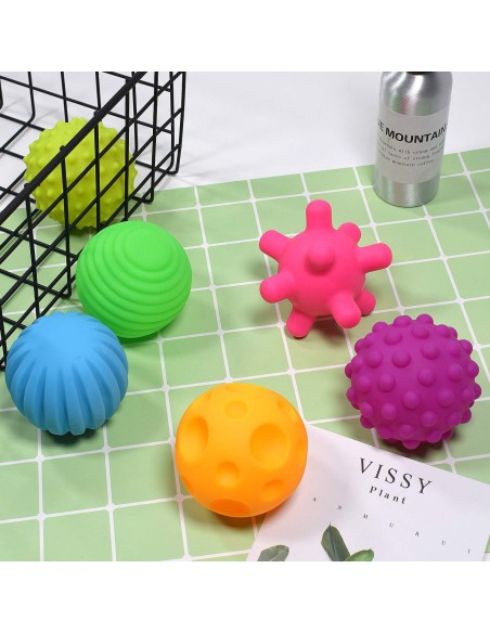 Bolas con textura para estimulacion temprana
