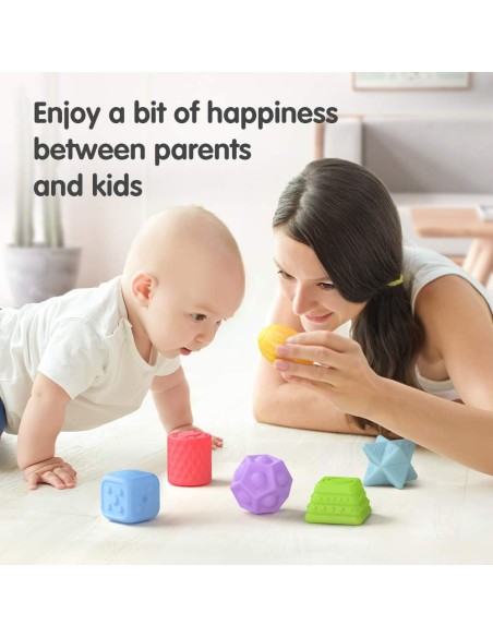 Figuras sensoriales con texturas seguro para niños