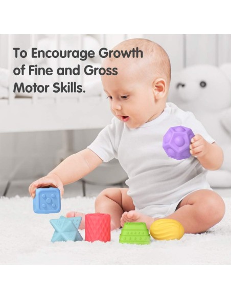 Figuras sensoriales con texturas seguro para niños