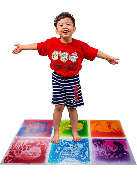 Azulejos sensoriales extra grandes con colores y agua